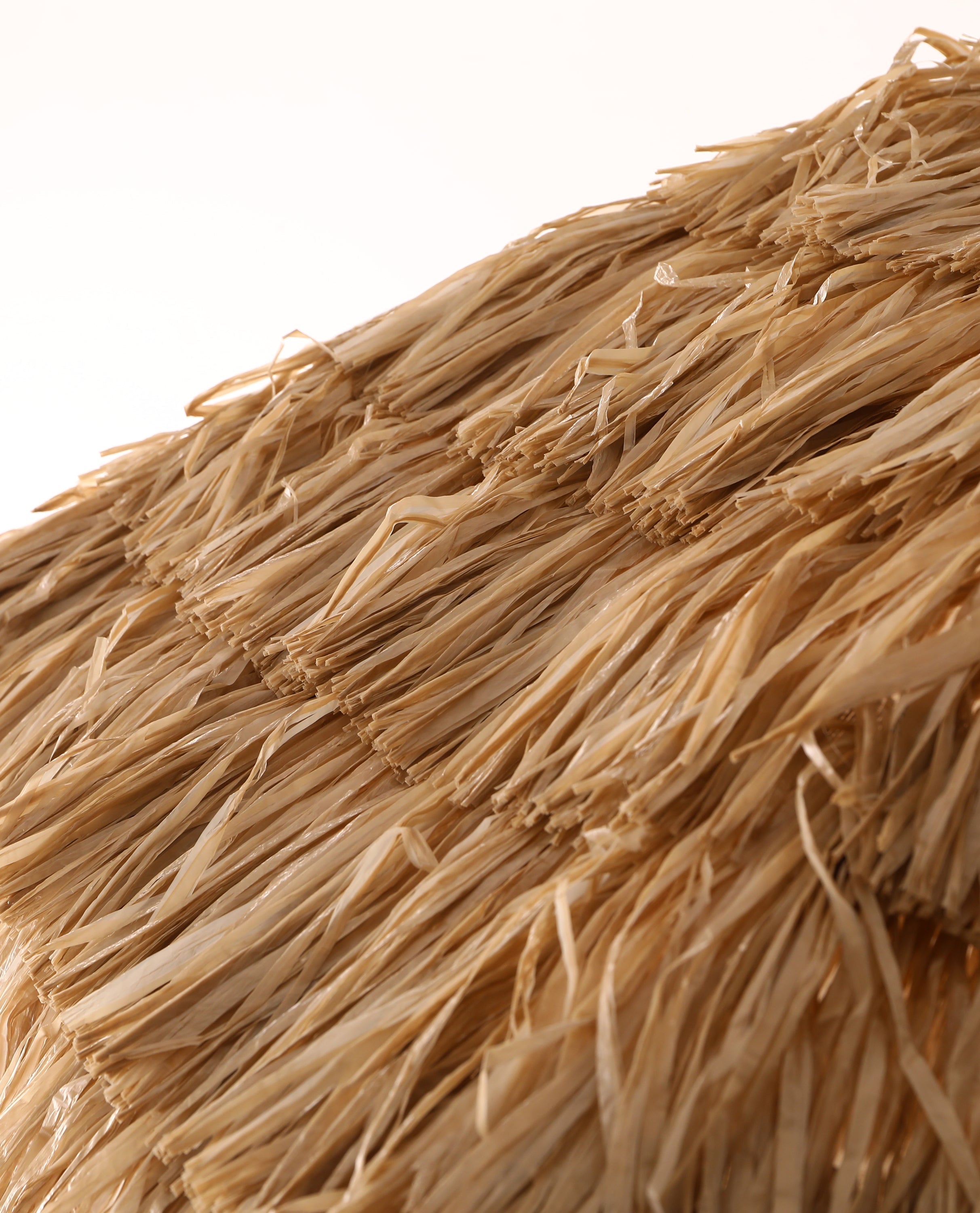 Patio Umbrella Tiki Thatch Style Raffia Brown 8 Ft Tilt Push Button