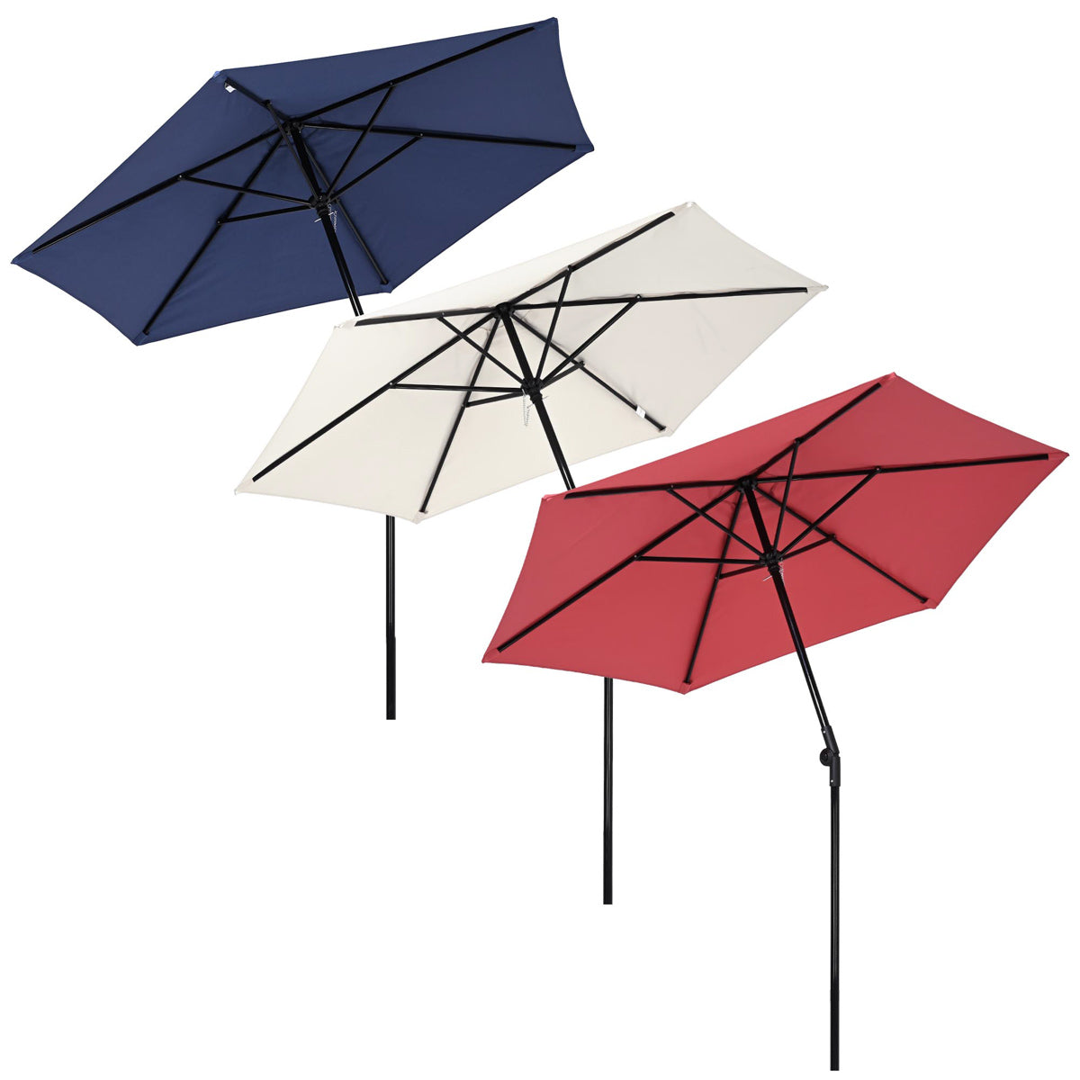 Yescom 7.5ft Patio Umbrella Crank and Tilt 6-Rib