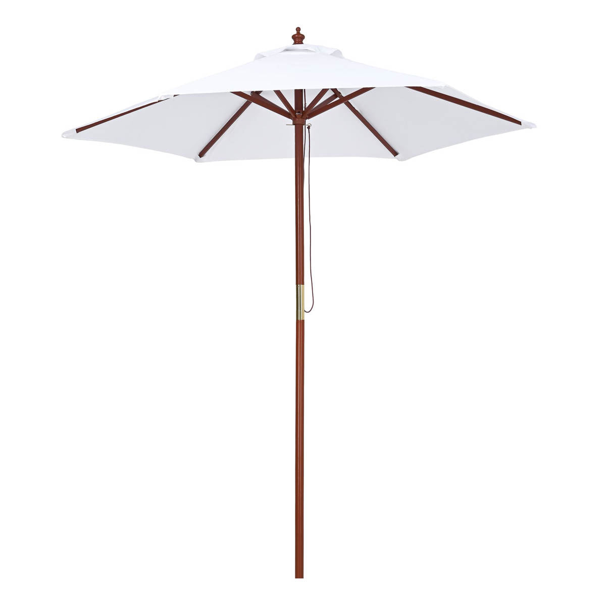 Yescom 7ft Patio Wood Market Umbrella 6-Rib for Golf Courses/Country Clubs