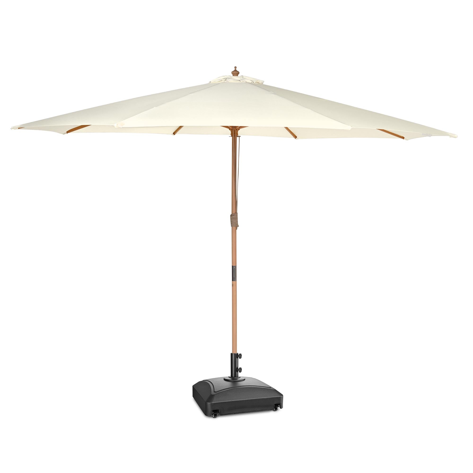 Yescom 13ft Wood Patio Umbrella with Base & Wheels