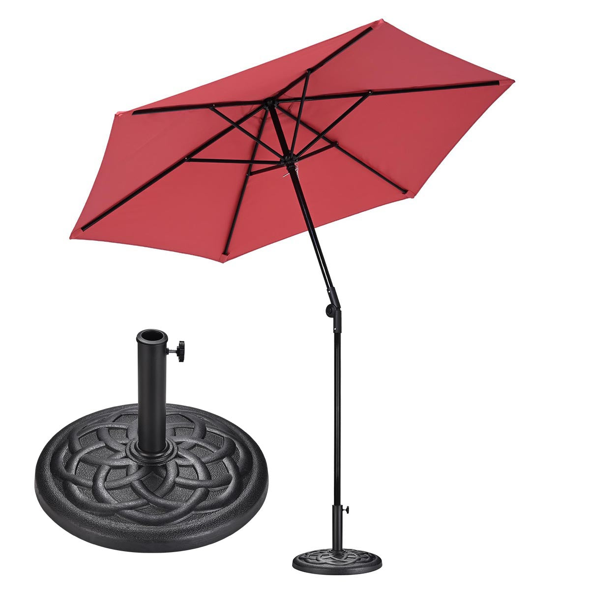 Yescom 7.5ft Patio Umbrella Crank and Tilt 6-Rib