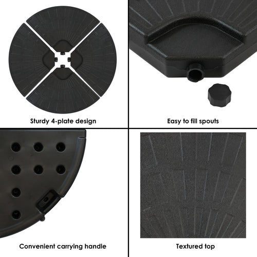Sunnydaze Cantilever Offset Umbrella Base Plate Weights Round detail