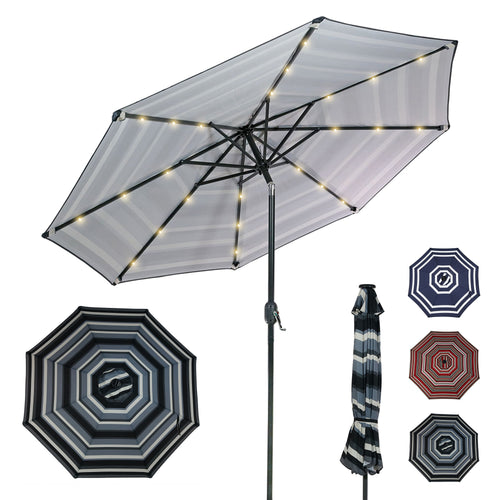 DirectDeals Sunnydaze Market Umbrella Catalina Beach Stripe product shot
