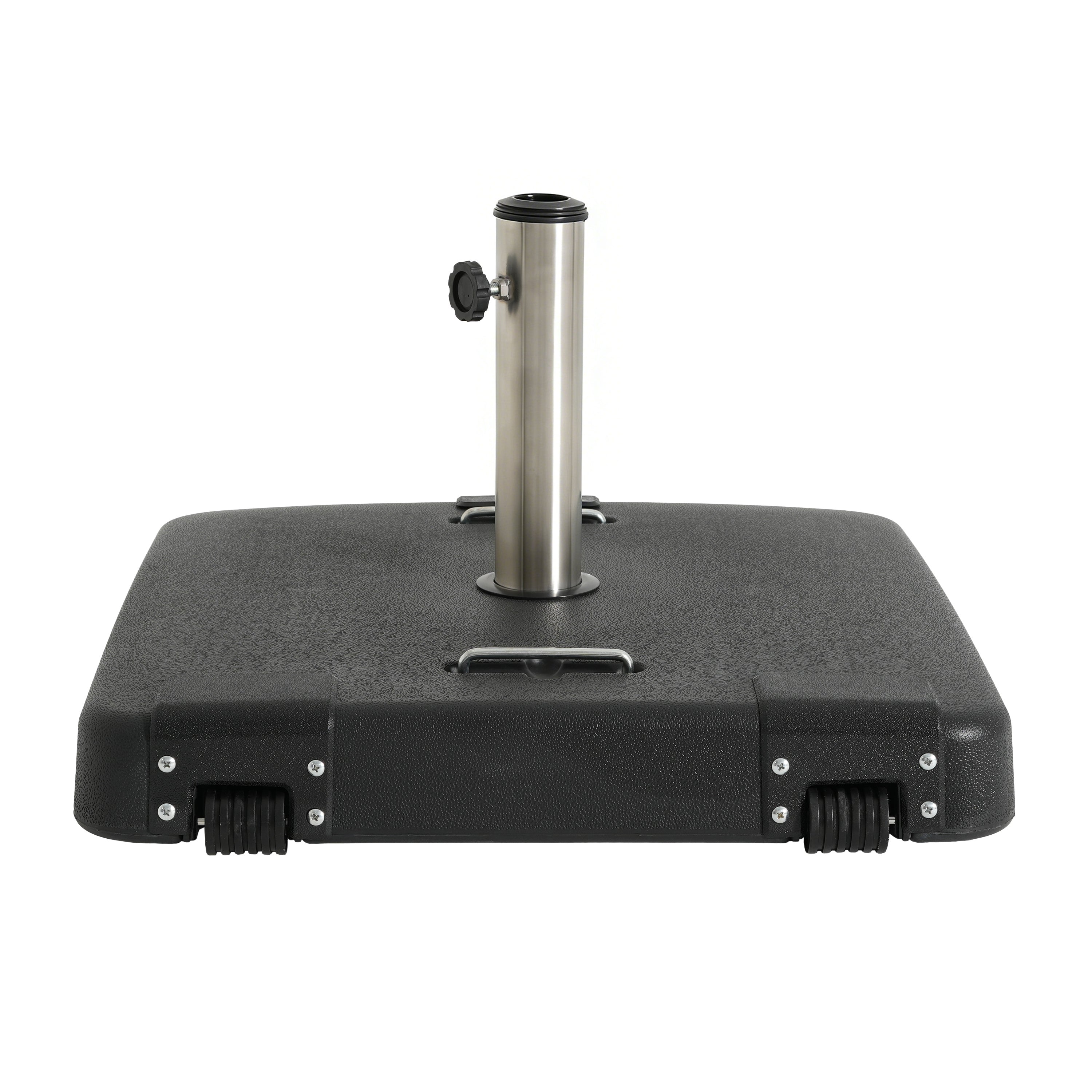 Patio Umbrella Base Square Concrete Resin Black 114 LB 22x22x14 In