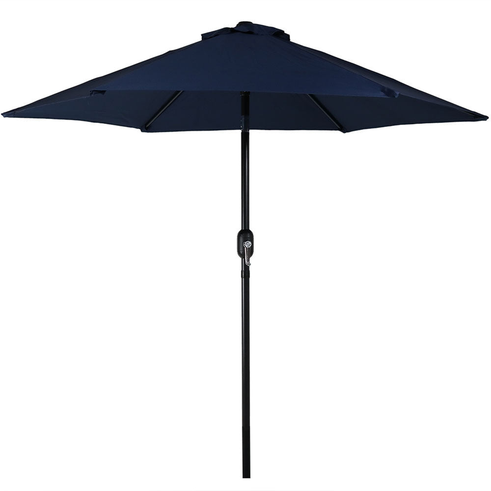 Sunnydaze Aluminum Patio Umbrella Blue 7.5ft canopy detail