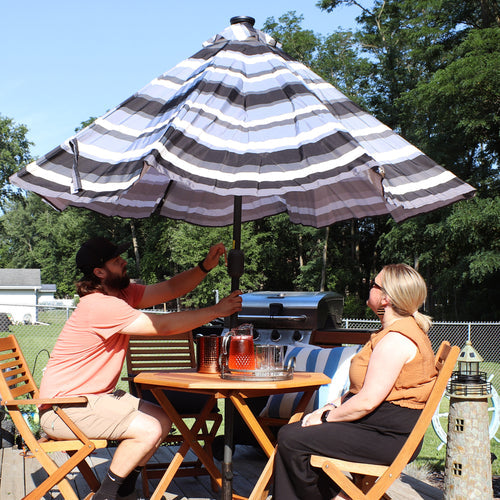 DirectDeals Sunnydaze Market Umbrella Catalina Beach Stripe color variants