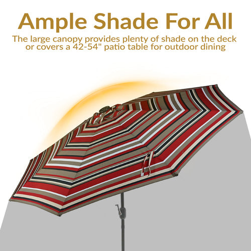 DirectDeals Sunnydaze Market Umbrella Awning Stripe dimensions size guide