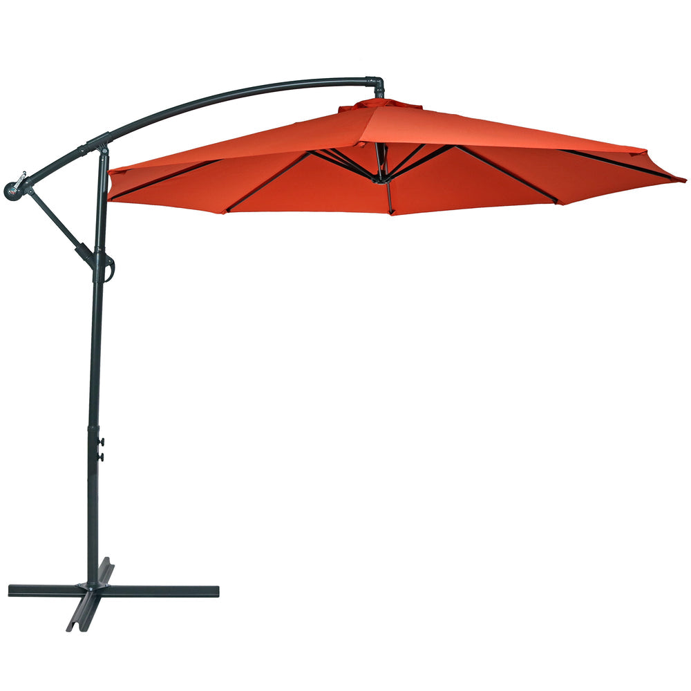 Sunnydaze 10 ft Offset Patio Umbrella Burnt Orange product shot