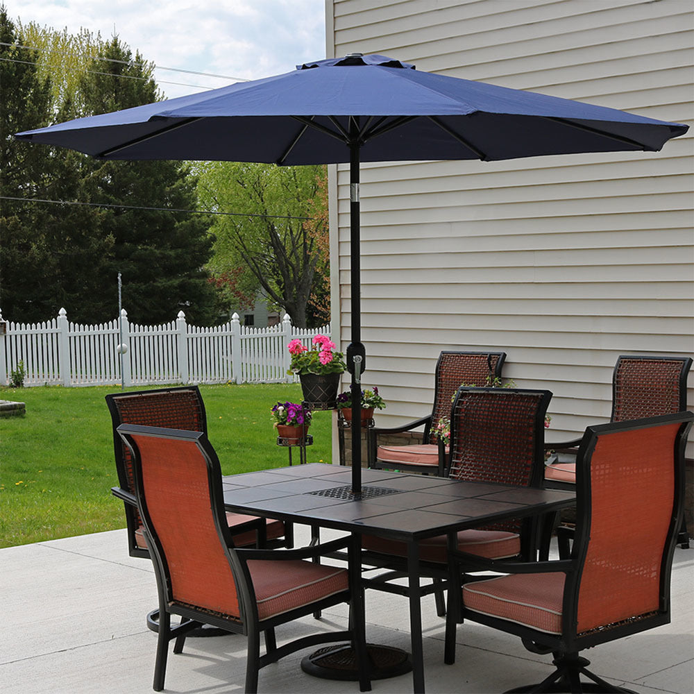 Sunnydaze Aluminum Patio Umbrella Navy Blue 9ft lifestyle