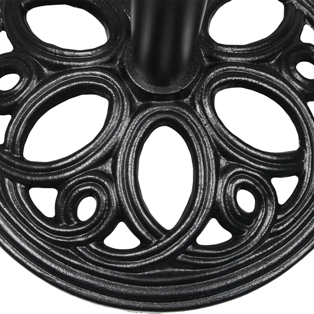 Sunnydaze 18-Inch Round Cast Iron Patio Umbrella Base Black dimensions diagram