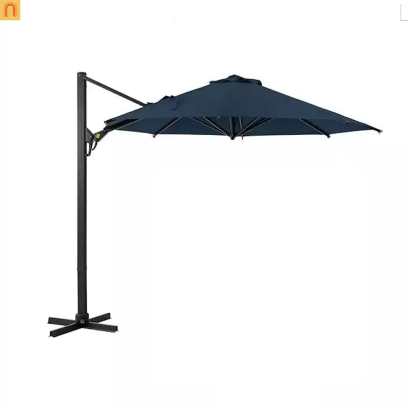 Patio Umbrella Cantilever Blue 10ft Square 360 Degree UPF 50 Plus