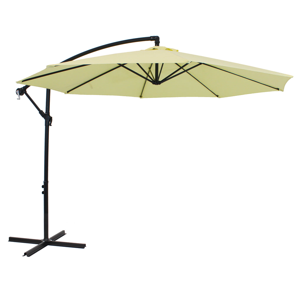Sunnydaze 9.5 ft Offset Patio Umbrella Pale Buttercup product shot