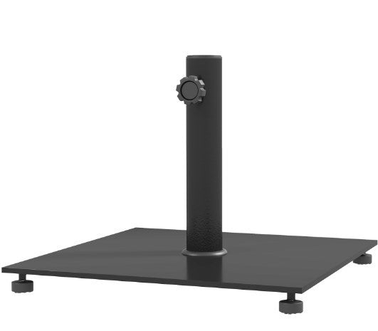 Patio Umbrella Stand Base Metal Black Square 17.7in Heavy Duty