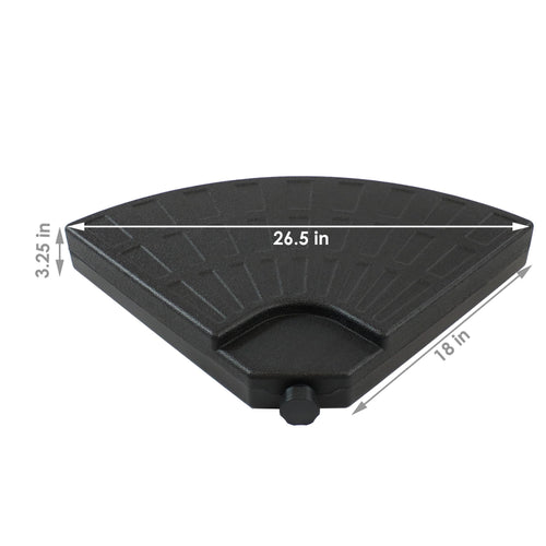 Sunnydaze Cantilever Offset Umbrella Base Plate Weights Round fill spout detail