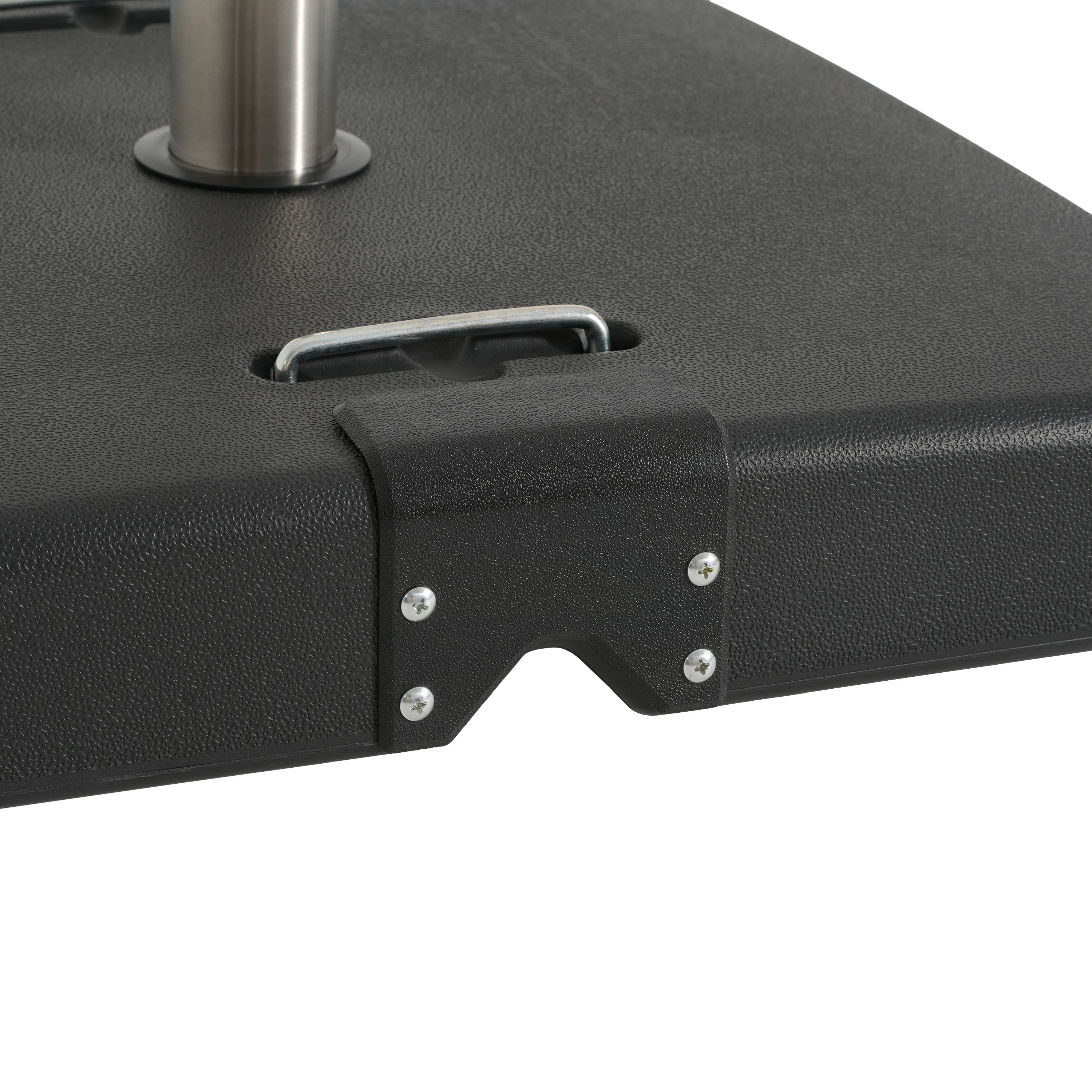 Patio Umbrella Base Square Concrete Resin Black 114 LB 22x22x14 In