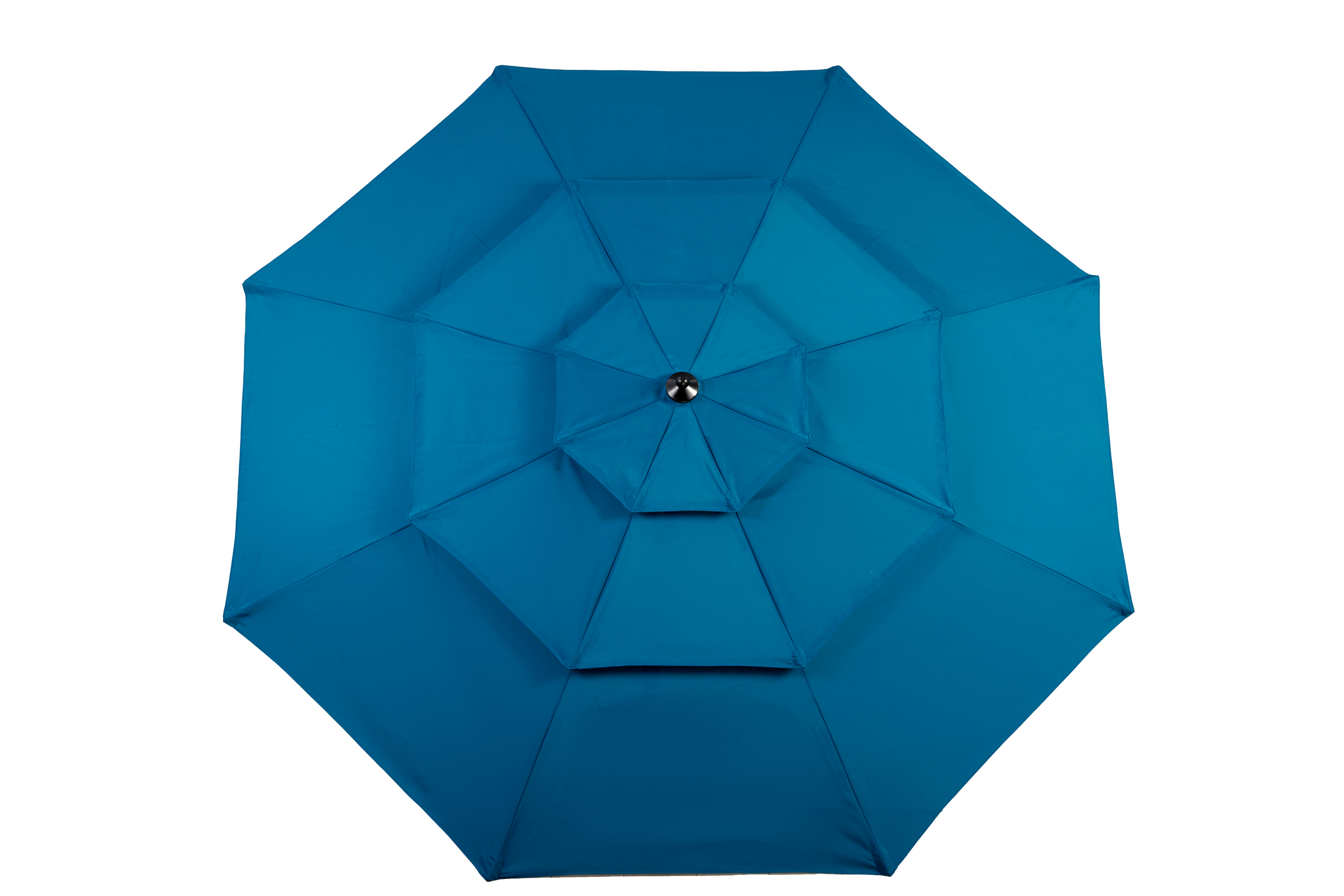 Patio Umbrella Auto Tilt 3 Tier Aluminum Dark Blue 10 Ft Crank