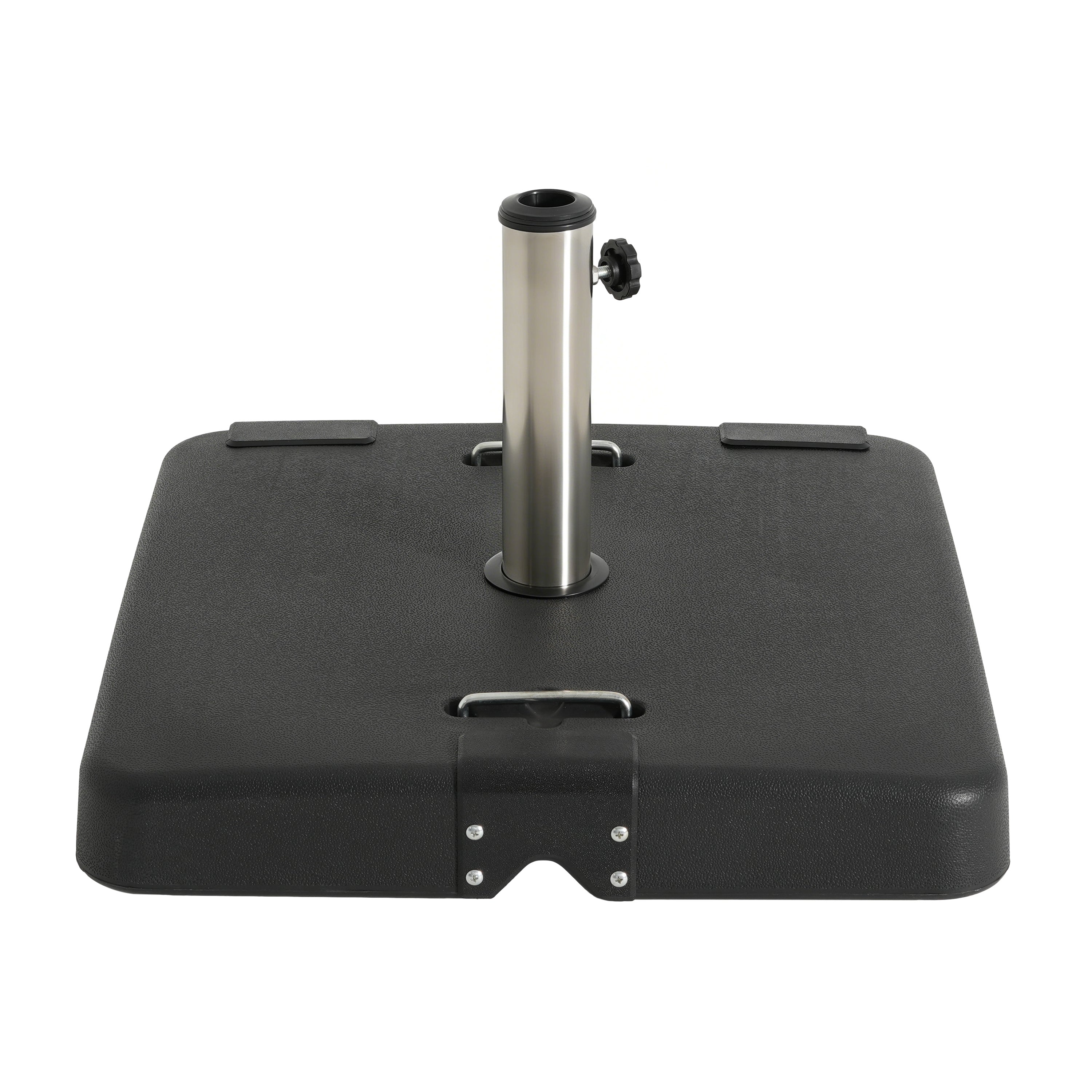 Patio Umbrella Base Square Concrete Resin Black 114 LB 22x22x14 In