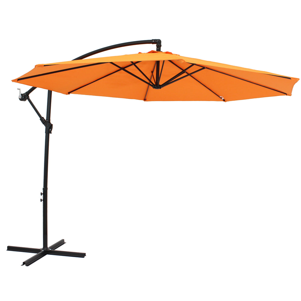 Sunnydaze 9.5 ft Offset Patio Umbrella Tangerine product shot