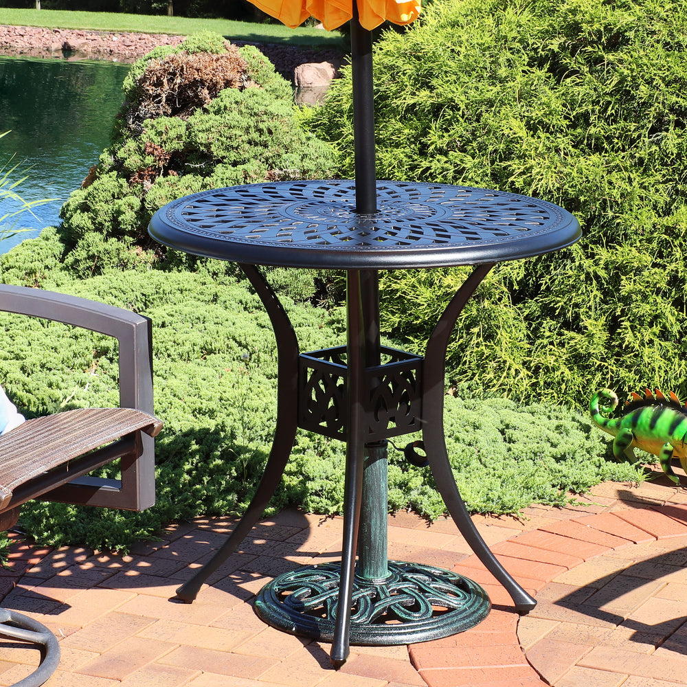 Sunnydaze 17-Inch Round Cast Iron Patio Umbrella Base product shot