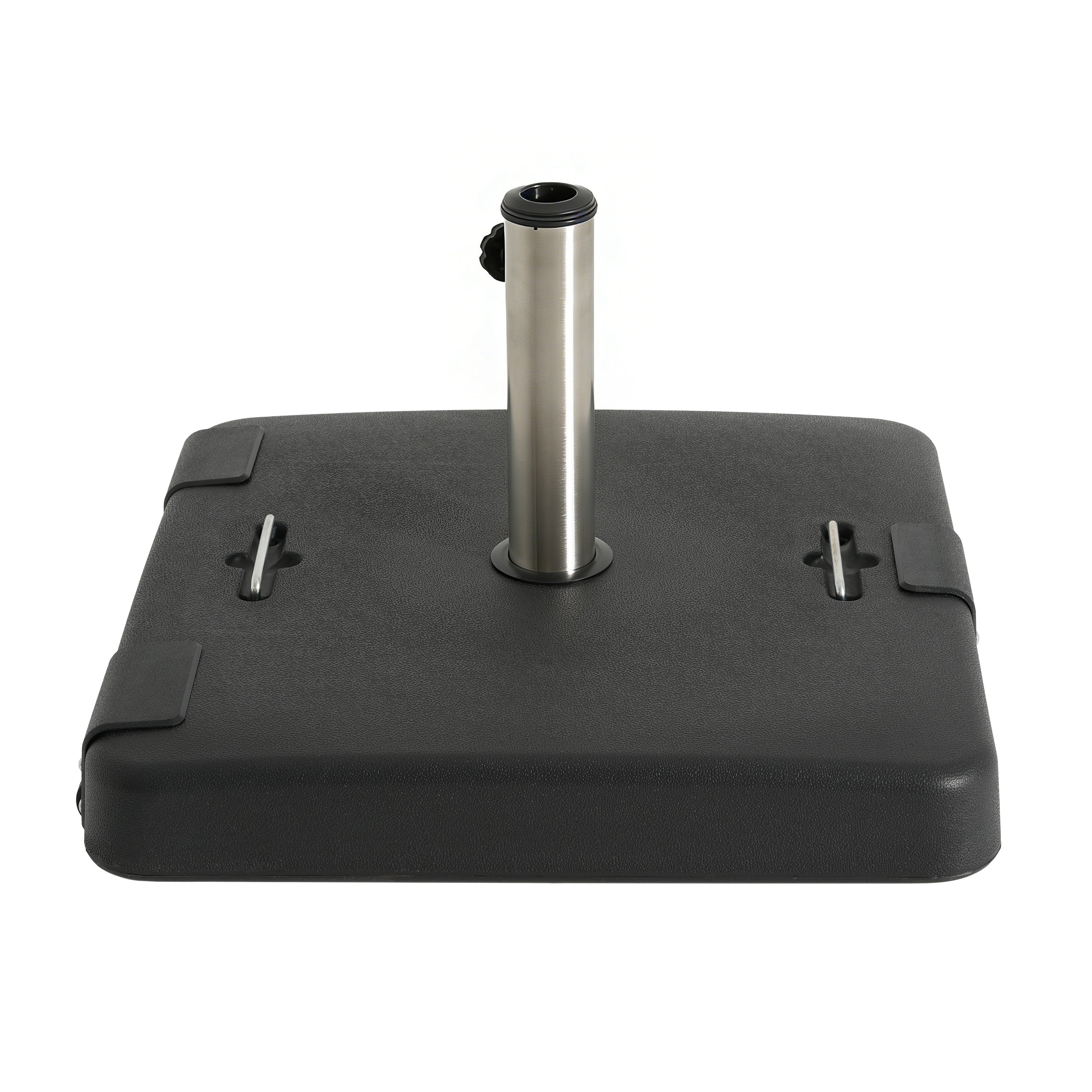 Patio Umbrella Base Square Concrete Resin Black 114 LB 22x22x14 In