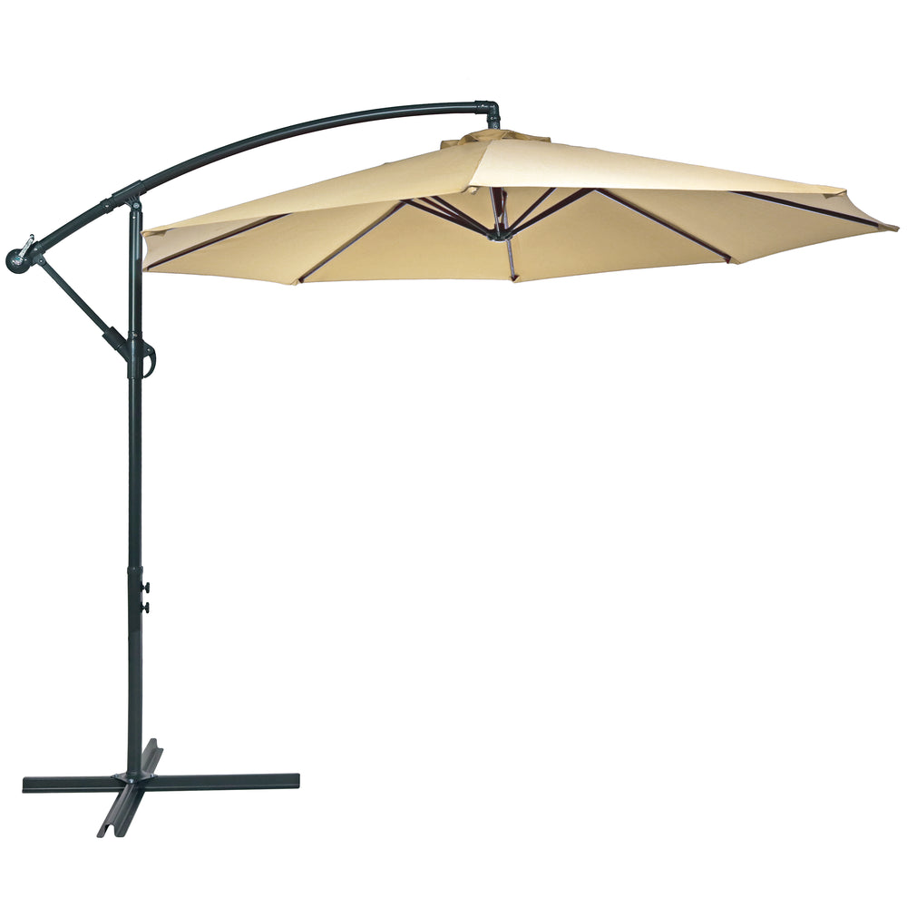 Sunnydaze 10 ft Offset Patio Umbrella Beige product shot