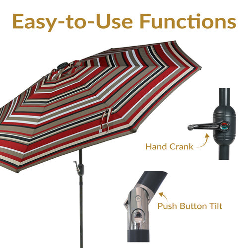 DirectDeals Sunnydaze Market Umbrella Awning Stripe canopy top