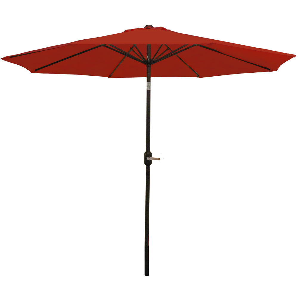 Sunnydaze Aluminum Patio Umbrella Burnt Orange canopy detail
