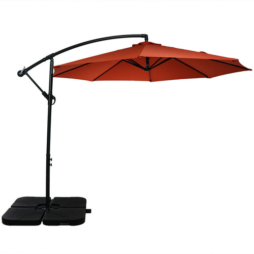 Sunnydaze Cantilever Offset Umbrella Base Plate Weights Square stacked storage