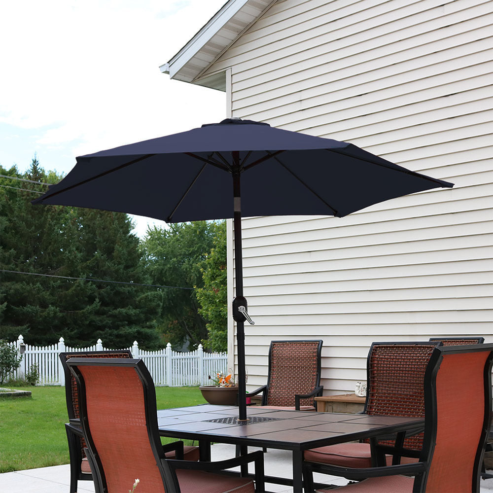 Sunnydaze Aluminum Patio Umbrella Blue 7.5ft lifestyle