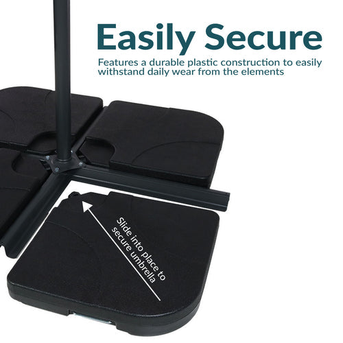 Sunnydaze Cantilever Offset Umbrella Base Plate Weights Square handle detail