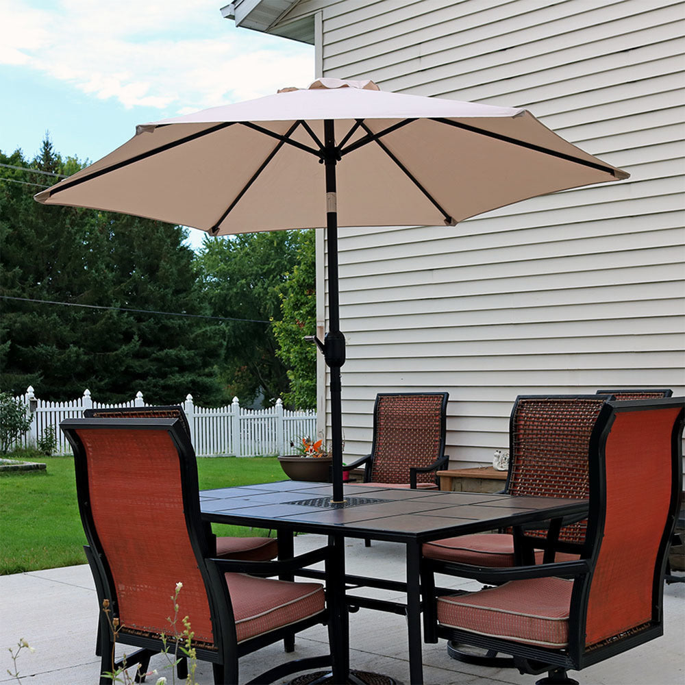 Sunnydaze Aluminum Patio Umbrella Beige 7.5ft lifestyle
