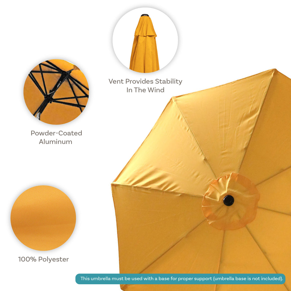 Sunnydaze Aluminum Patio Umbrella Gold vent detail